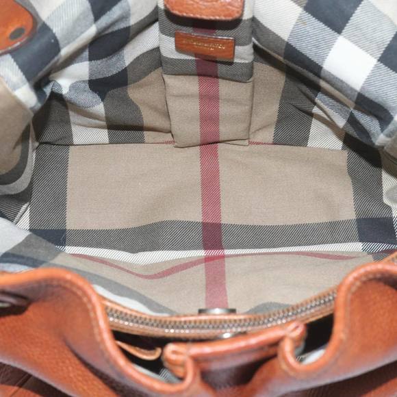 BURBERRY Shoulder Bag Leather Brown Auth yk9592 - Picture 12 of 16